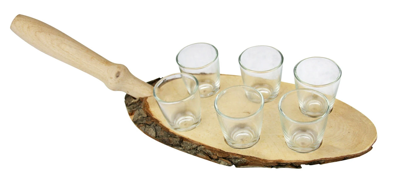 German Schnapps Wooden Platter 3 German Schnapps Wooden Platter