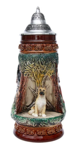 German Shepherd Wildlife Grotto Beer Stein
