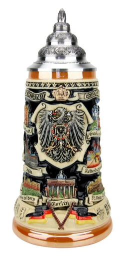 German Traveler Beer Stein 8 German Traveler Beer Stein -Beer Stein Store German Traveler Beer Stein K609 FNT SM 60762.1490044766