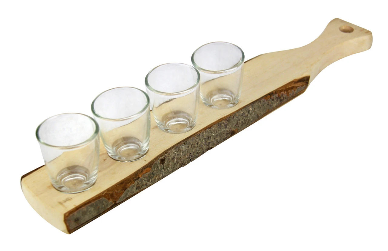 German Wooden Shot Glass Paddle Small 4 German Wooden Shot Glass Paddle Small - Image 2
