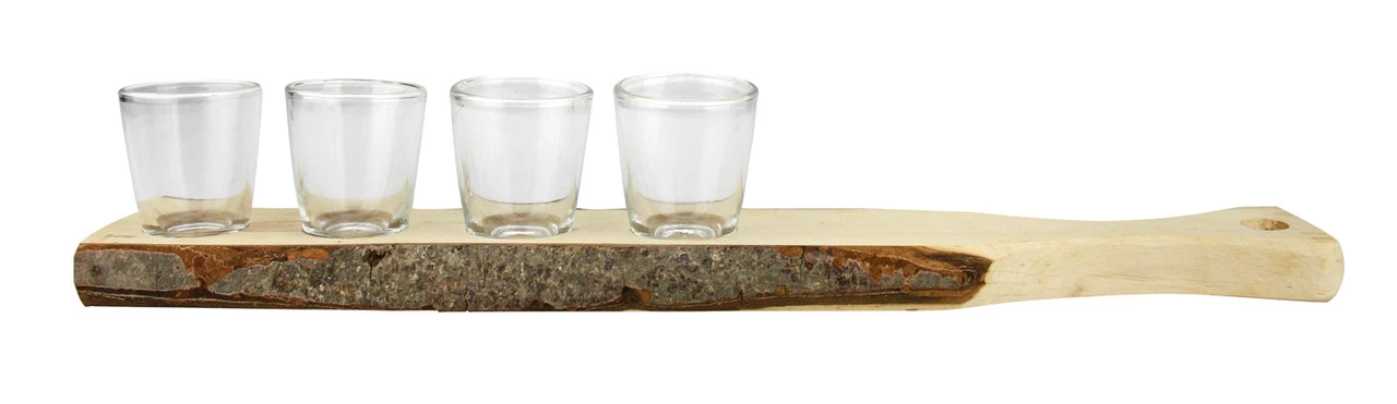 German Wooden Shot Glass Paddle Small 3 German Wooden Shot Glass Paddle Small