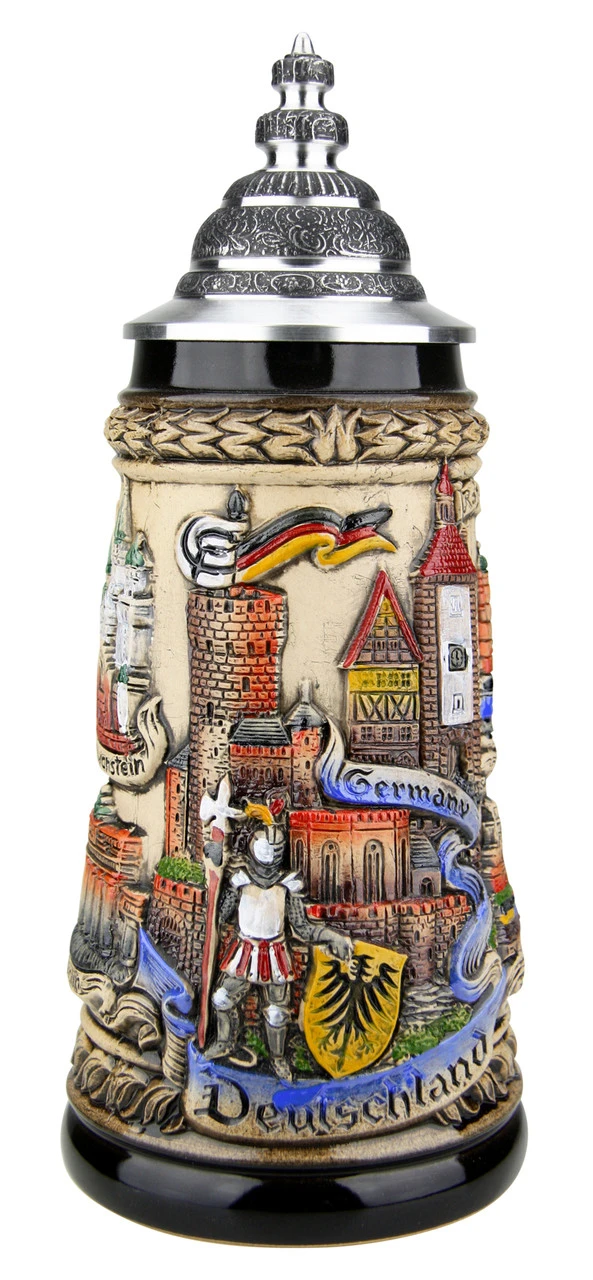 Germany Panorama Beer Stein Rustic 3 Germany Panorama Beer Stein Rustic