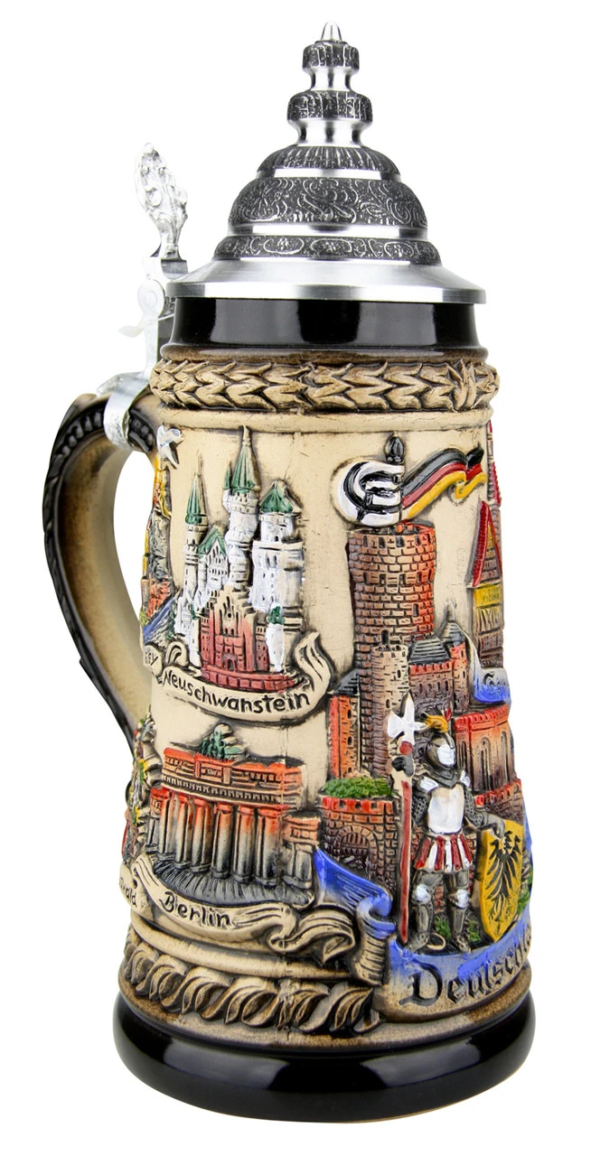 Germany Panorama Beer Stein Rustic 4 Germany Panorama Beer Stein Rustic - Image 2