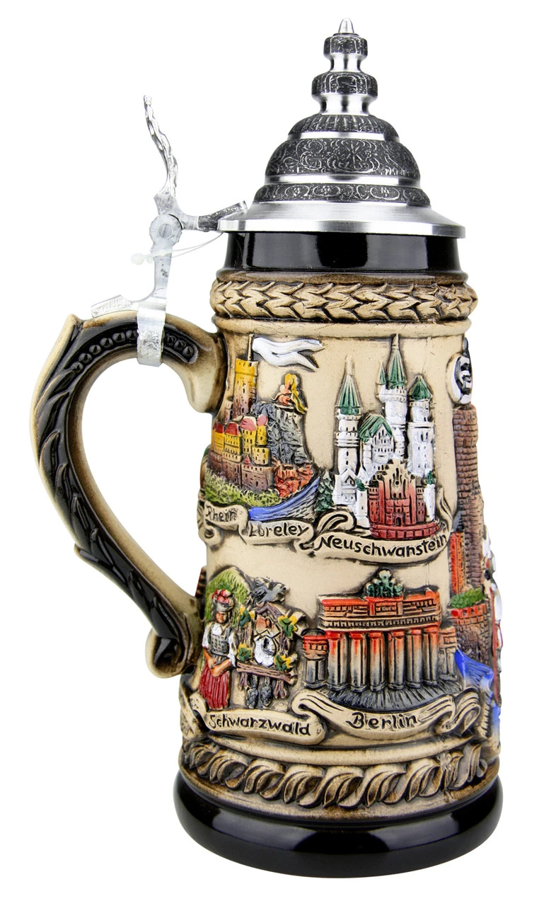 Germany Panorama Beer Stein Rustic 5 Germany Panorama Beer Stein Rustic - Image 3