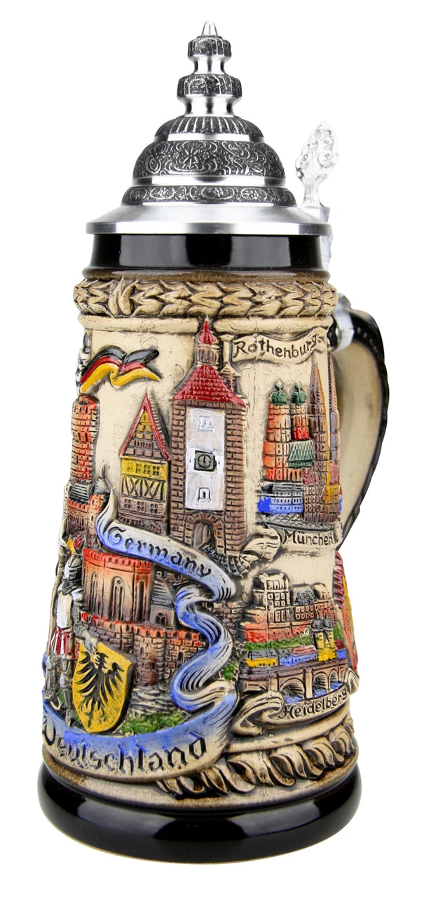 Germany Panorama Beer Stein Rustic 6 Germany Panorama Beer Stein Rustic - Image 4