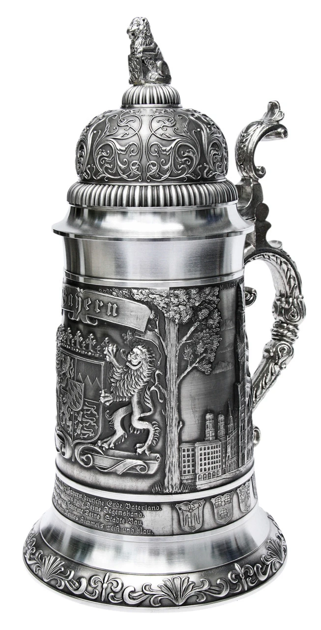 Giant Bavaria Pewter Beer Stein 4 Giant Bavaria Pewter Beer Stein - Image 2