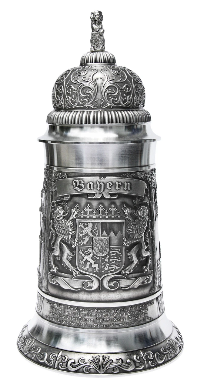 Giant Bavaria Pewter Beer Stein 5 Giant Bavaria Pewter Beer Stein - Image 3