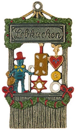 Gingerbread Stand German Pewter Christmas Ornament