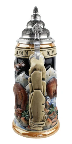 Glorious Grizzly Bear Beer Stein 10 Glorious Grizzly Bear Beer Stein -Beer Stein Store Glorious Grizzly Beer Stein K956 Back SM 53494.1460150485