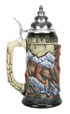 Glorious Grizzly Bear Beer Stein Rustic 12 Glorious Grizzly Bear Beer Stein Rustic -Beer Stein Store Glorious Grizzly Beer Stein Rustic K956RU LS SM 31558.1460150708