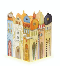 Glowing Town Large 3D German Advent Calendar