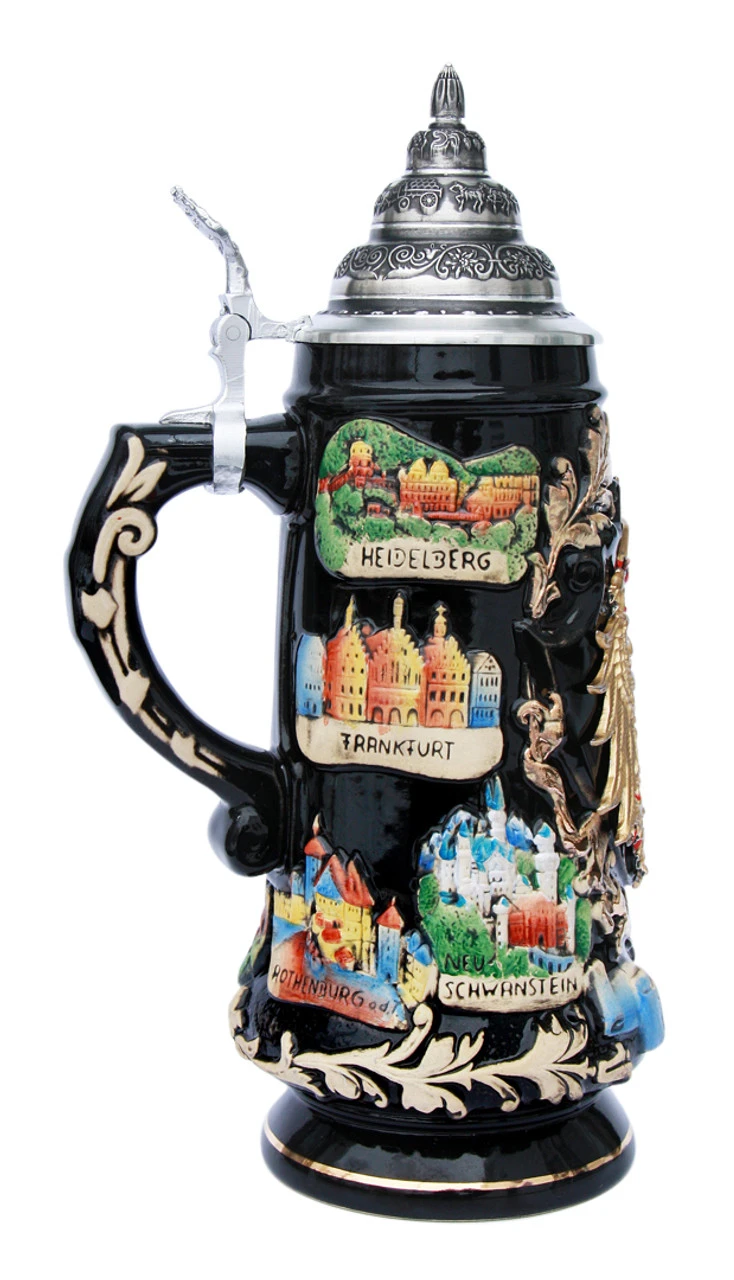 Gold Eagle Deutschland Panorama Beer Stein 4 Gold Eagle Deutschland Panorama Beer Stein - Image 2