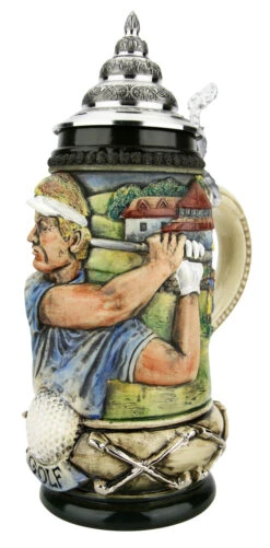 Golfer German Beer Stein 12 Golfer German Beer Stein -Beer Stein Store Golfer German Beer Stein K393RZGO RA SM 21794.1653414489