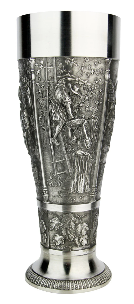 Grape Harvest Pewter Wheat Beer Tulip 3 Grape Harvest Pewter Wheat Beer Tulip