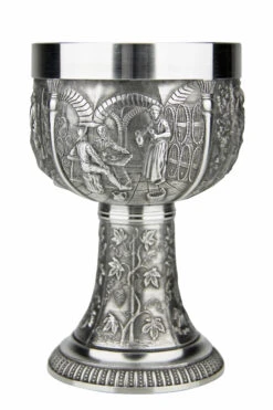 Grape Harvest Pewter Wine Chalice 12 Grape Harvest Pewter Wine Chalice -Beer Stein Store Grape Harvest Pewter Wine Chalice AS60019 Side1 SM 54763.1511126267