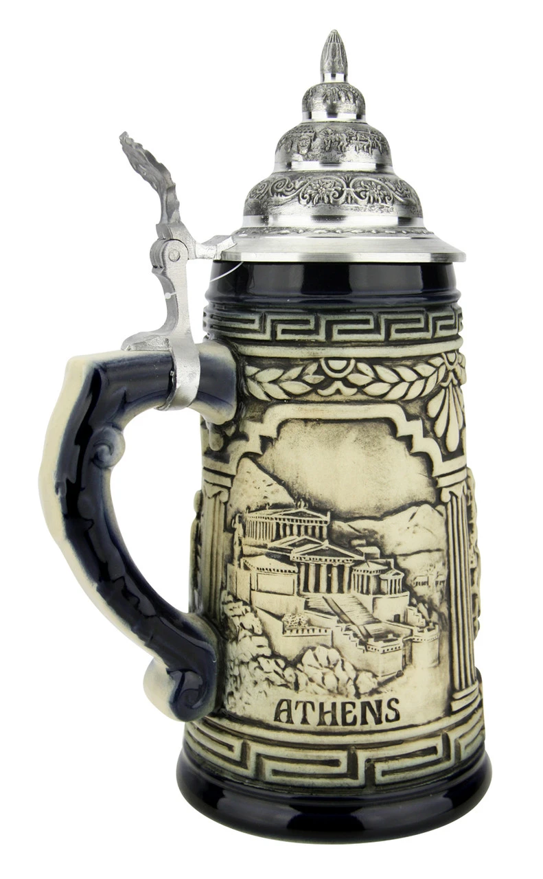 Greece Beer Stein Rustic Blue 5 Greece Beer Stein Rustic Blue - Image 3