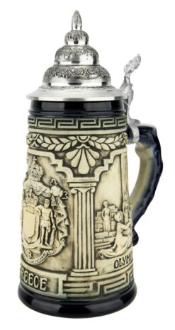 Greece Beer Stein Rustic Blue 11 Greece Beer Stein Rustic Blue -Beer Stein Store Greece Beer Stein Rustic Cobalt Blue K313GBLE RA SM 51101.1667685232