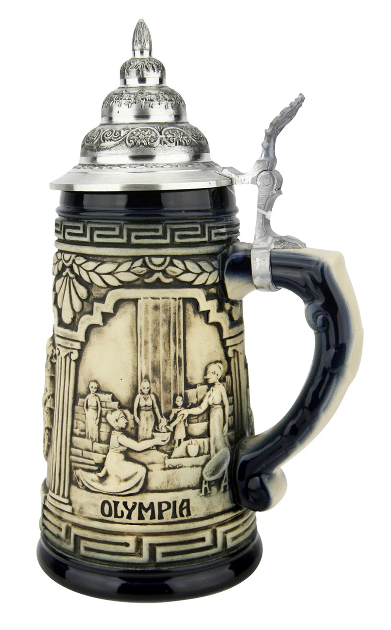 Greece Beer Stein Rustic Blue 6 Greece Beer Stein Rustic Blue - Image 4