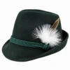 Green Tyrolean Hat With Feather 1 Green Tyrolean Hat With Feather -Beer Stein Store Green Tyrolean Hat with Feather HS5506 SM 82043.1489693369