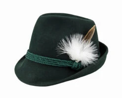 Green Tyrolean Hat With Feather
