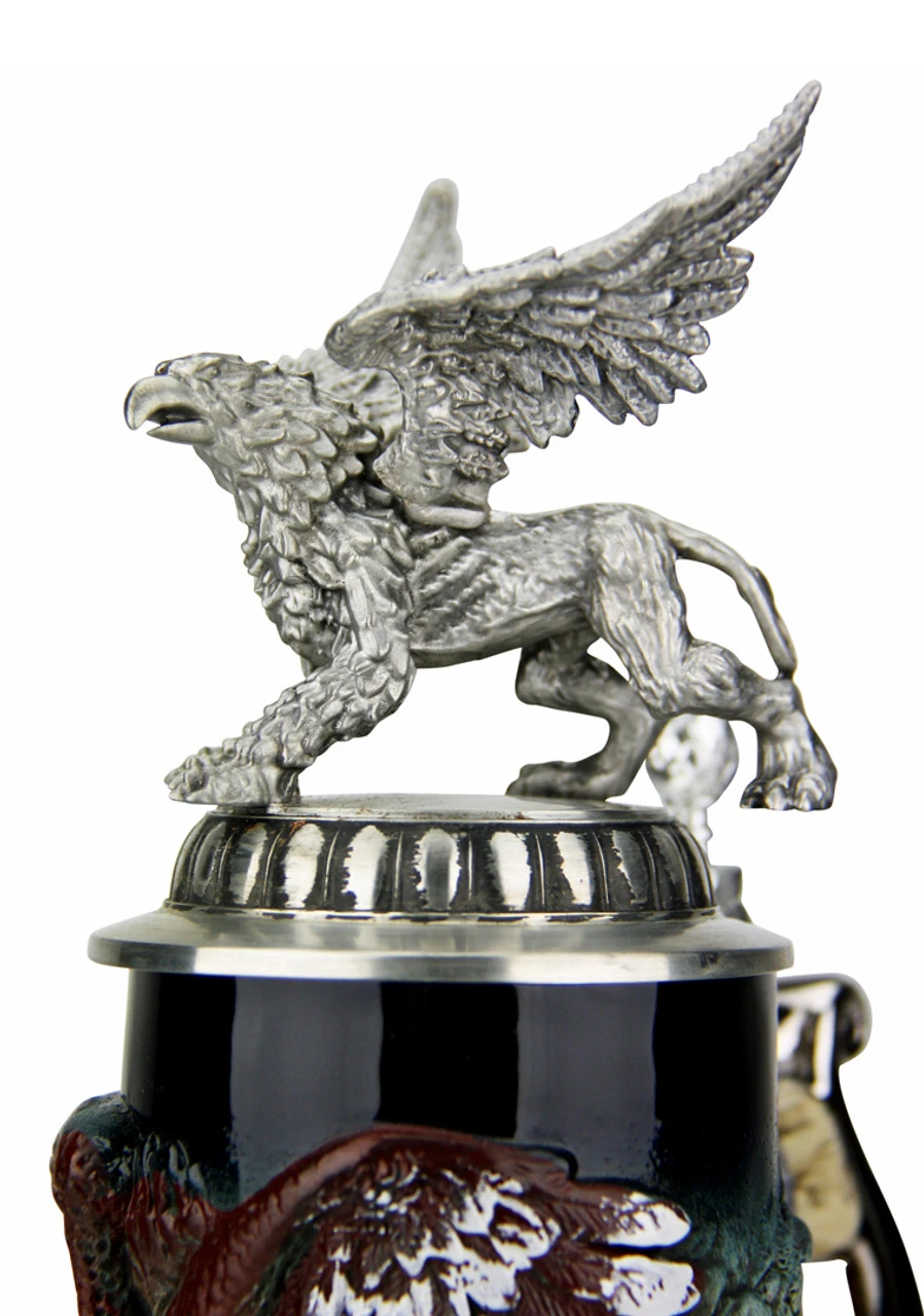Griffin Beer Stein With 3D Griffin Pewter Lid 8 Griffin Beer Stein With 3D Griffin Pewter Lid - Image 6