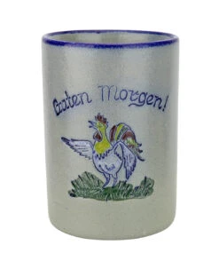 Guten Morgen | Good Morning Rooster Salt Glaze Coffee Cup