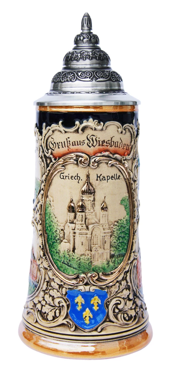 Historical Wiesbaden Beer Stein 3 Historical Wiesbaden Beer Stein