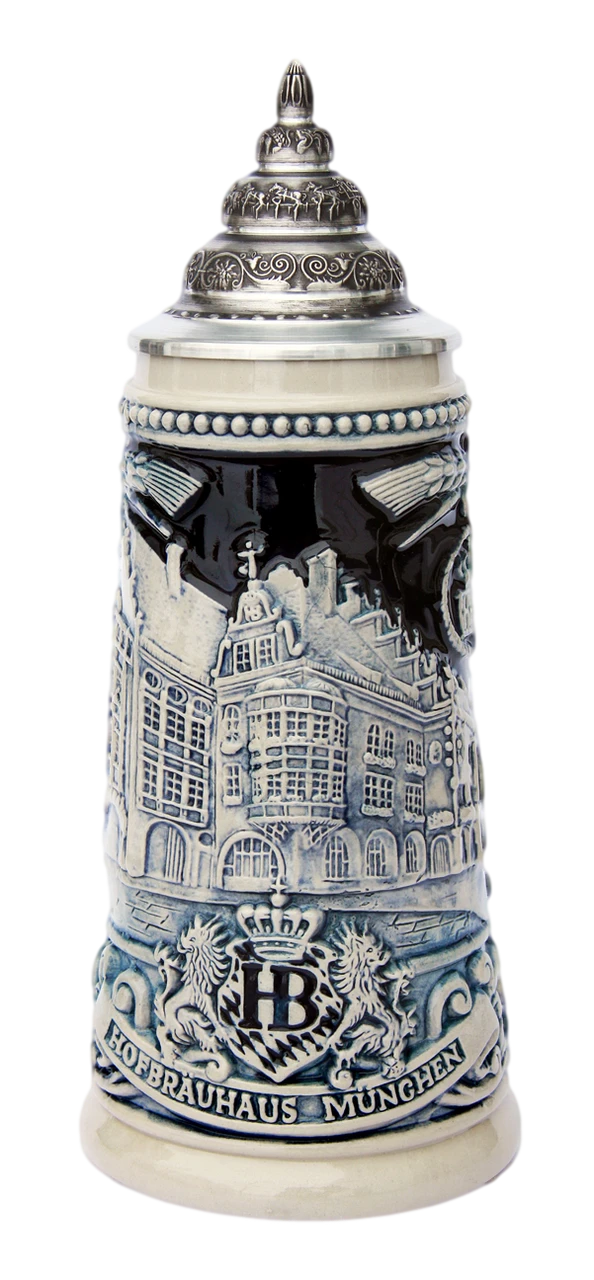 Hofbrauhaus Munich Brewery Beer Stein Cobalt 4 Hofbrauhaus Munich Brewery Beer Stein Cobalt - Image 2