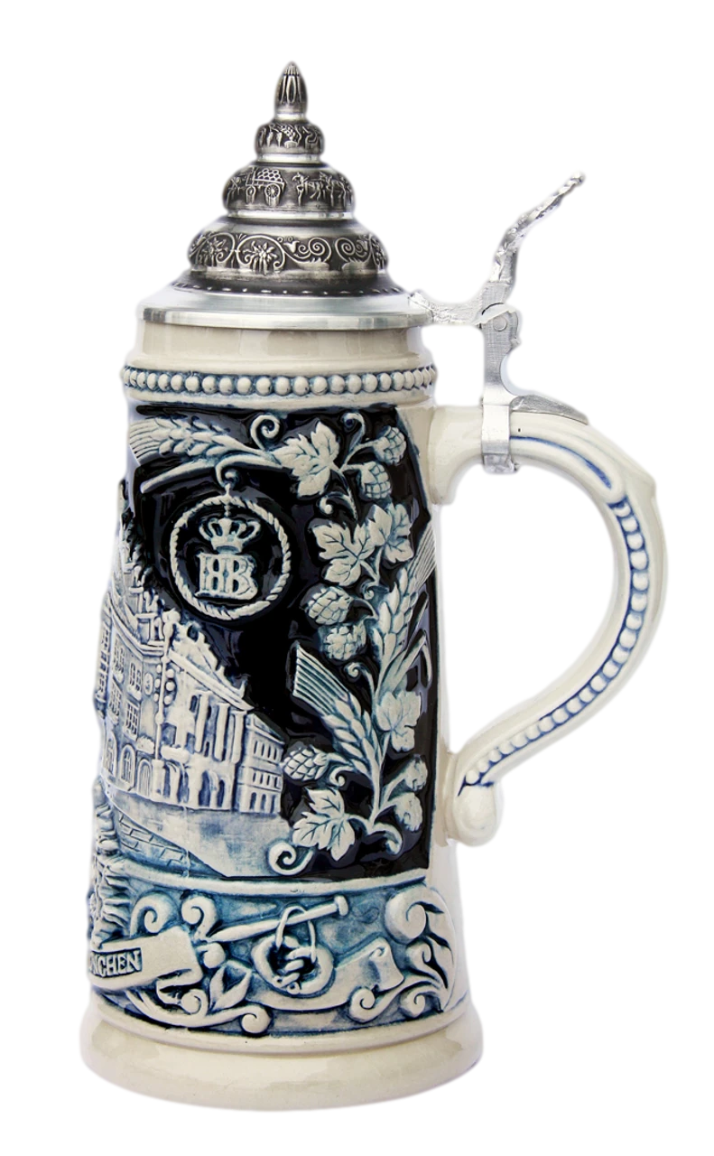 Hofbrauhaus Munich Brewery Beer Stein Cobalt 3 Hofbrauhaus Munich Brewery Beer Stein Cobalt