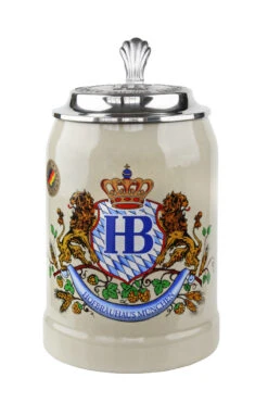 Hofbrauhaus 0.5 Liter Stoneware Beer Stein With HB Lid