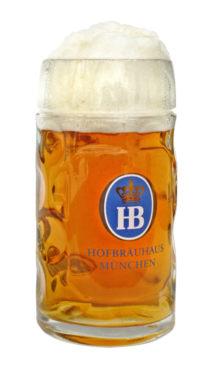 Hofbrauhaus HB 0.5 Liter Glass Beer Mug 2 Hofbrauhaus HB 0.5 Liter Glass Beer Mug