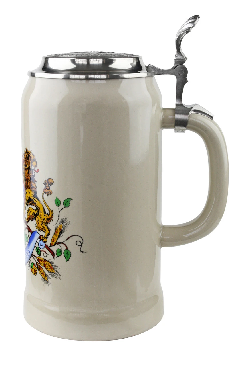 Hofbrauhaus 1 Liter Stoneware Beer Stein With HB Lid 4 Hofbrauhaus 1 Liter Stoneware Beer Stein With HB Lid - Image 2