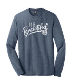 Hofbrauhaus HB Life Is Brewtiful Navy Frost Long Sleeve T Shirt