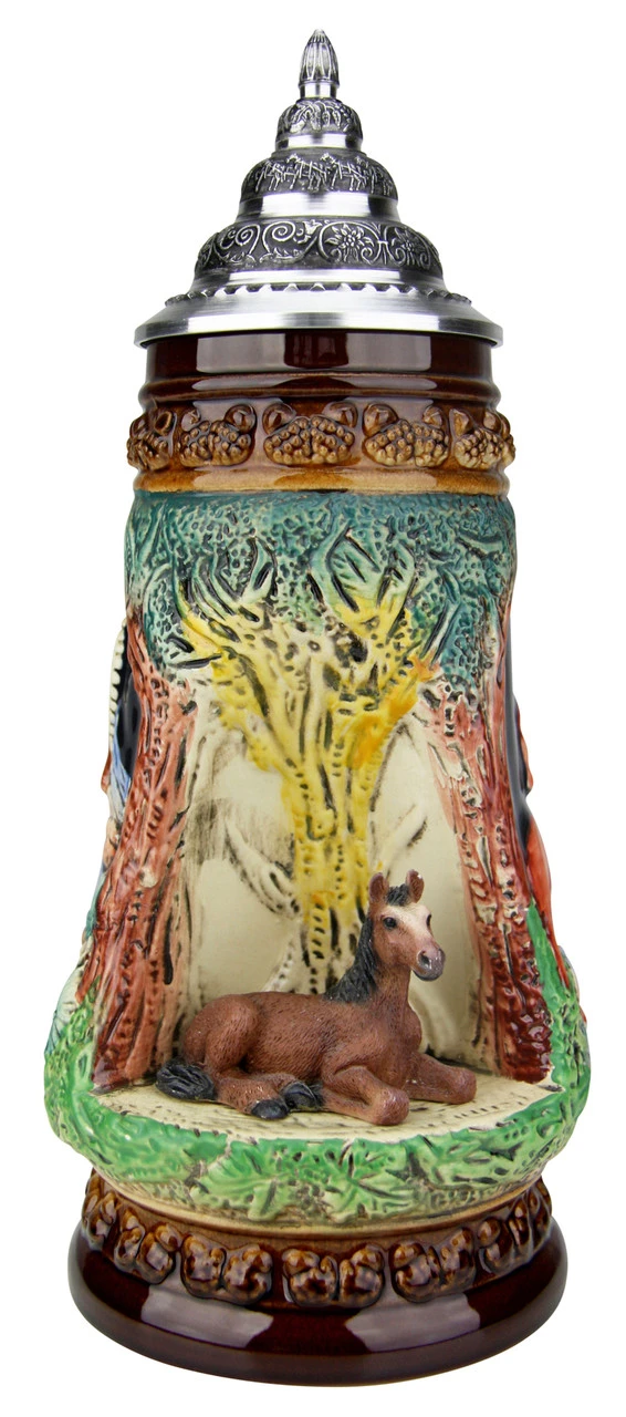 Horse Wildlife Grotto Beer Stein 3 Horse Wildlife Grotto Beer Stein