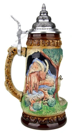 Howling Wolf Wildlife Grotto Beer Stein 8 Howling Wolf Wildlife Grotto Beer Stein -Beer Stein Store Howling Wolf Wildlife Grotto Beer Stein K335BHW LS SM 32233.1547158704