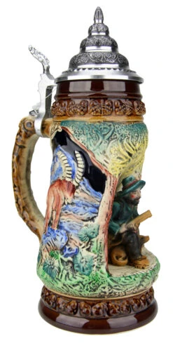 Hunter With Dog Wildlife Grotto Beer Stein -Beer Stein Store Hunter with Dog Wildlife Grotto Beer Stein K335BJ LA SM 15077.1547158737