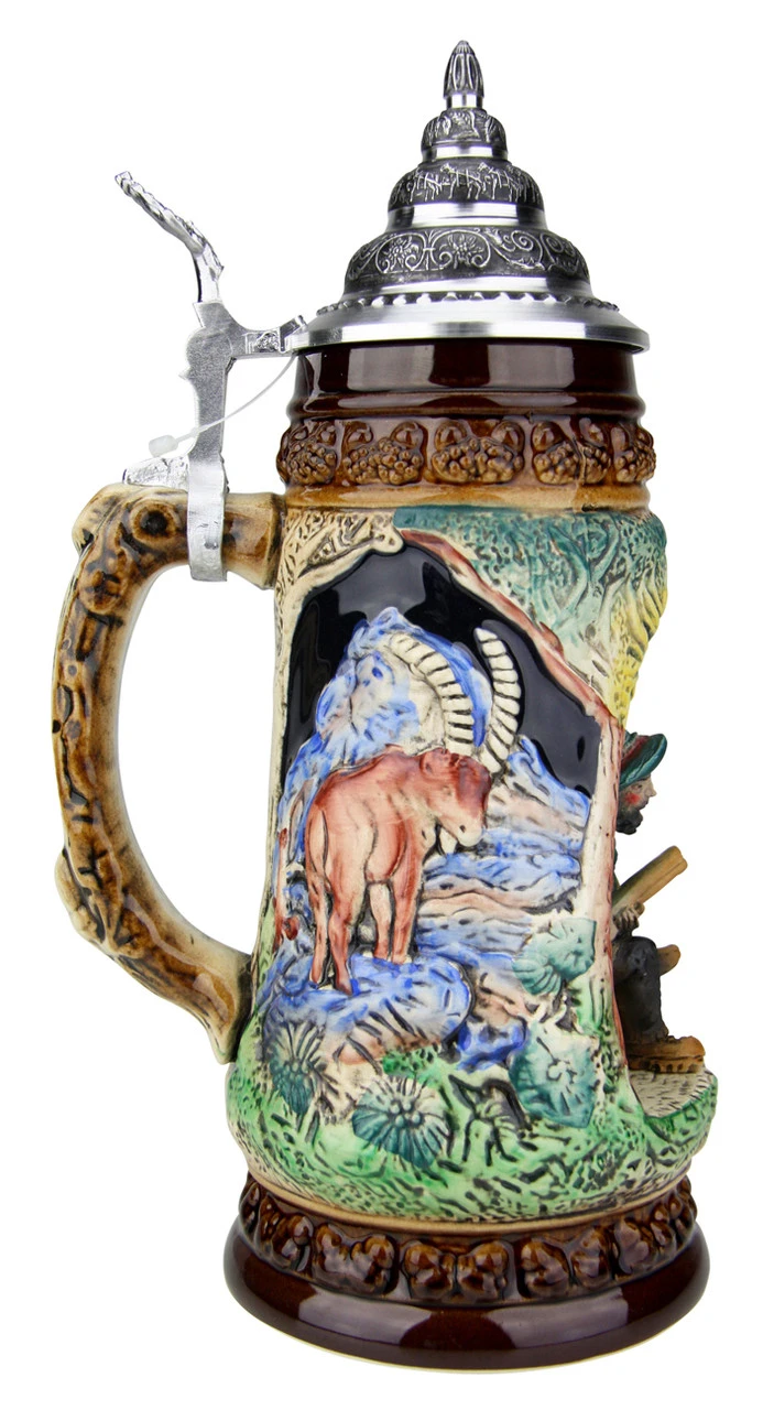 Hunter With Dog Wildlife Grotto Beer Stein - Image 5