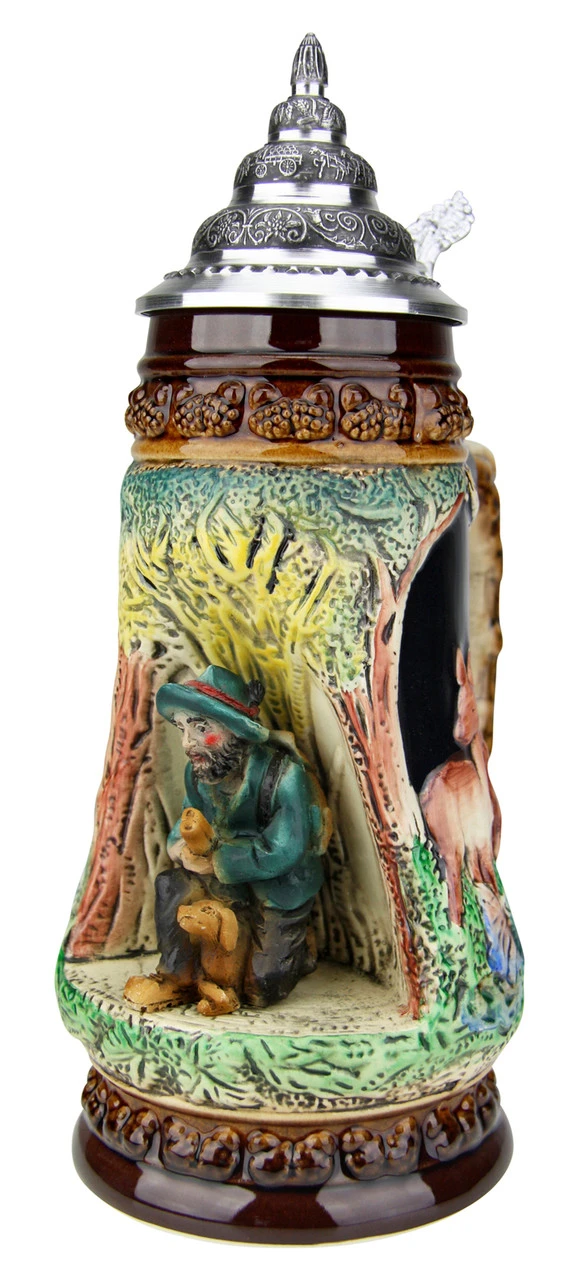 Hunter With Dog Wildlife Grotto Beer Stein - Image 2