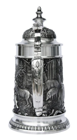 Hunters Pewter Beer Stein 10 Hunters Pewter Beer Stein -Beer Stein Store Hunters Pewter Beer Stein DN8675SZ Back SM 13718.1398609426