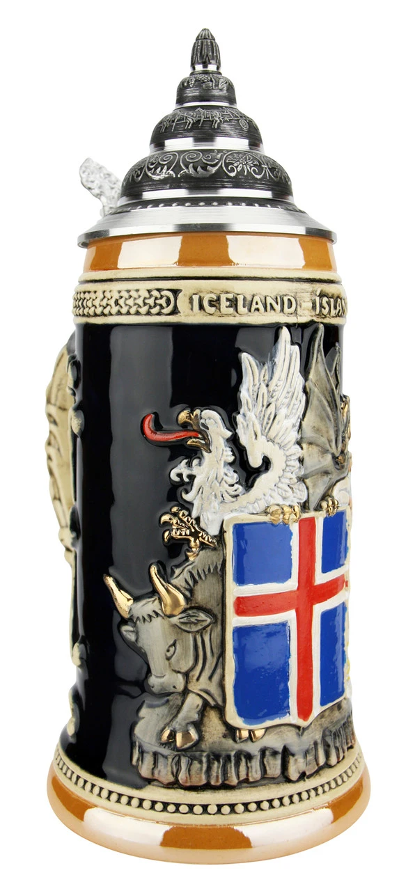 Iceland Coat Of Arms Beer Stein 8 Iceland Coat Of Arms Beer Stein - Image 6