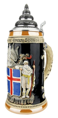 Iceland Coat Of Arms Beer Stein 9 Iceland Coat Of Arms Beer Stein -Beer Stein Store Iceland Coat of Arms Beer Stein K1012IS RA SM 86692.1619040520