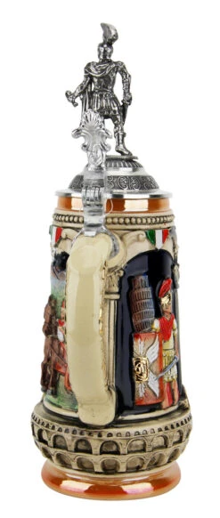 Italian Emperor Imperator Caeser Beer Stein | Legionnaire Lid 11 Italian Emperor Imperator Caeser Beer Stein | Legionnaire Lid -Beer Stein Store Italian Emperor Imperator Caeser Beer Stein Legionnaire Lid K313IL Back SM 93471.1461695013