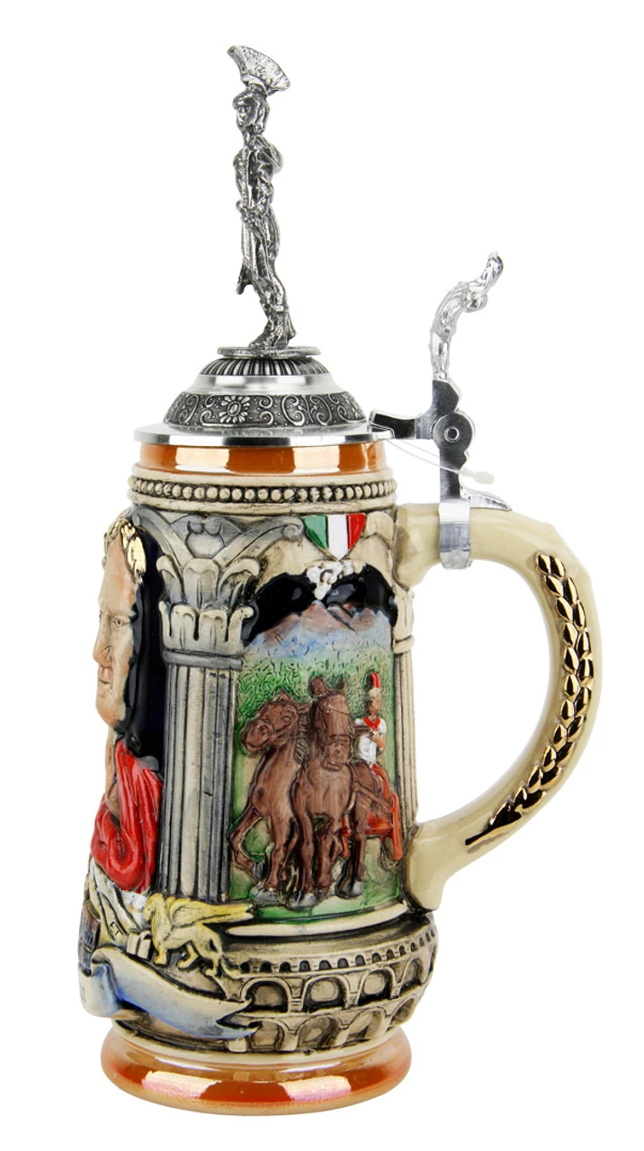 Italian Emperor Imperator Caeser Beer Stein | Legionnaire Lid 5 Italian Emperor Imperator Caeser Beer Stein | Legionnaire Lid - Image 3