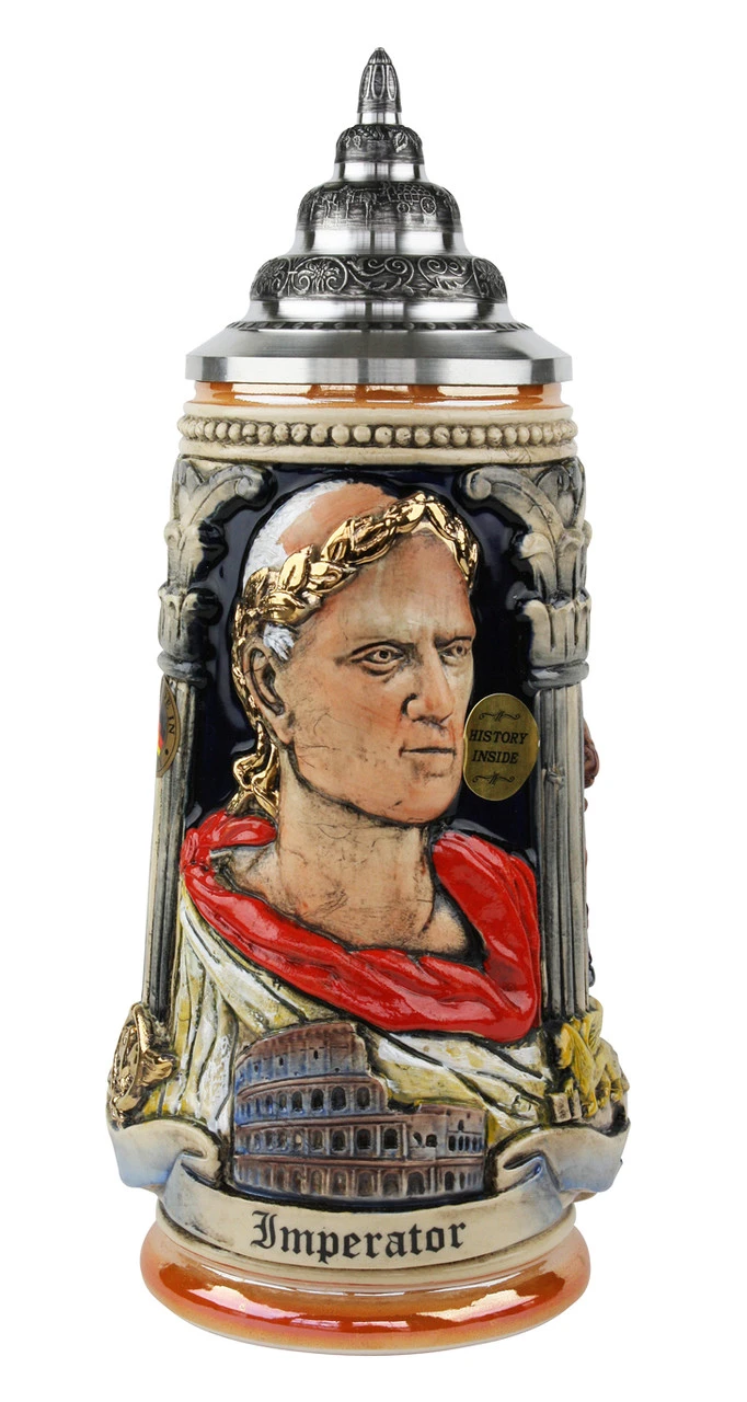 Italian Emperor Imperator Caeser Beer Stein 3 Italian Emperor Imperator Caeser Beer Stein