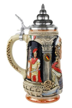 Italian Emperor Imperator Caeser Beer Stein 7 Italian Emperor Imperator Caeser Beer Stein -Beer Stein Store Italian Imperator Beer Stein K313I LS SM 61588.1458158868