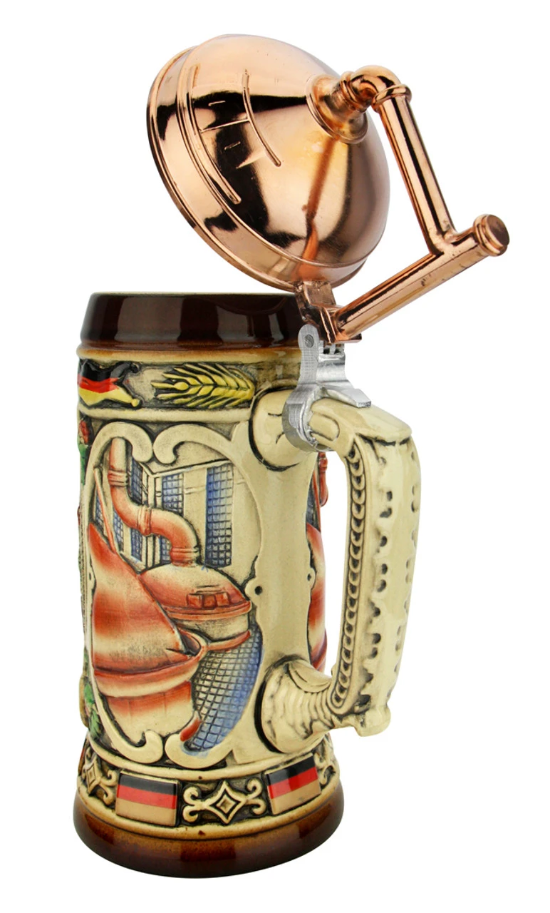 King Gambrinus Brewers Prosit Beer Stein | Copper Kettle Lid 5 King Gambrinus Brewers Prosit Beer Stein | Copper Kettle Lid - Image 3