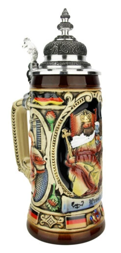 King Gambrinus Brewers Prosit Beer Stein -Beer Stein Store King Gambrinus Prosit Beer Stein K358F LA SM 34493.1605805999