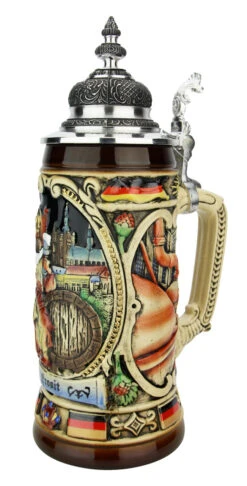 King Gambrinus Brewers Prosit Beer Stein -Beer Stein Store King Gambrinus Prosit Beer Stein K358F RA SM 76013.1605806134
