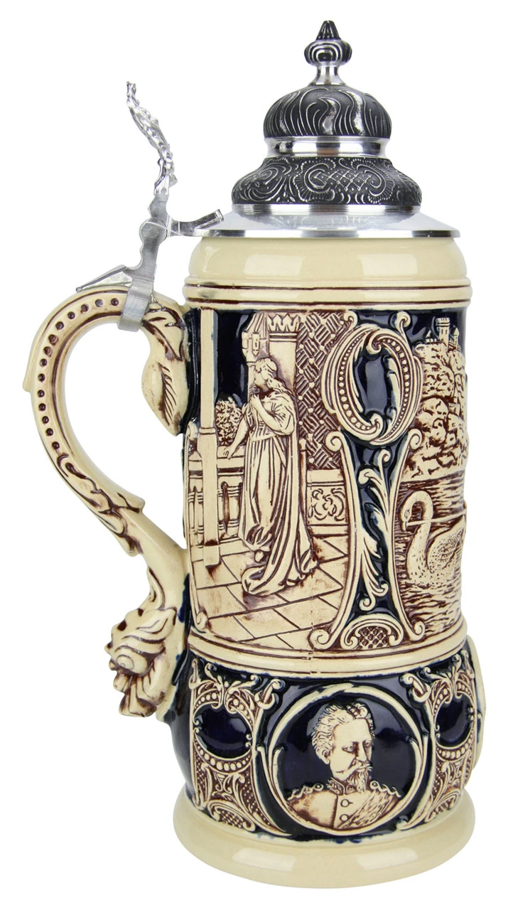 King Limitaet 2001 | Lohengrin Antique Style Beer Stein 6 King Limitaet 2001 | Lohengrin Antique Style Beer Stein - Image 4