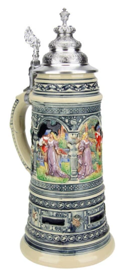 King Limitaet 2005 | Lovers Tryst Handpainted Beer Stein 9 King Limitaet 2005 | Lovers Tryst Handpainted Beer Stein -Beer Stein Store King Limitaet 2005 Lovers Tryst Antique Style Beer Stein K2035B LA SM 04311.1479253434